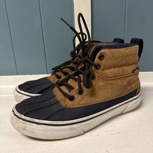 VANS SK8-HI Scotchgard 3M Brown & blue SNOW WINTER Skate suede Shoes M 6 - W 7.5
